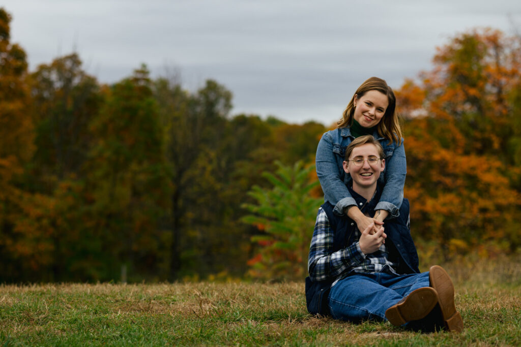 Fall Engagement Photos Apple Picking