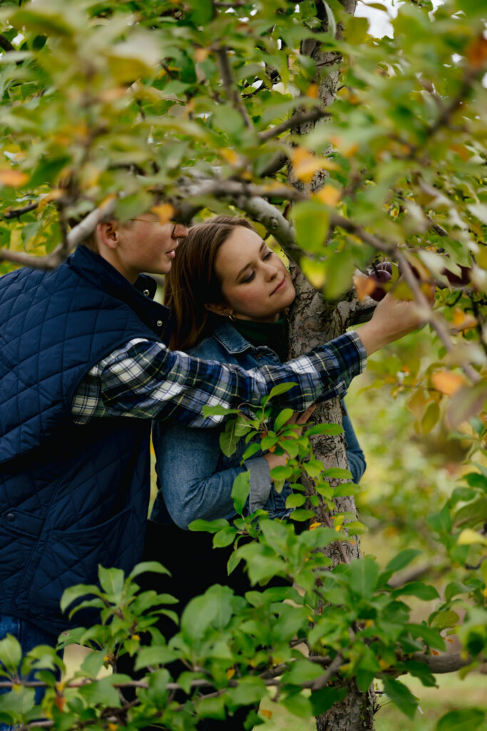 Engagement Session Apple picking